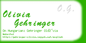 olivia gehringer business card